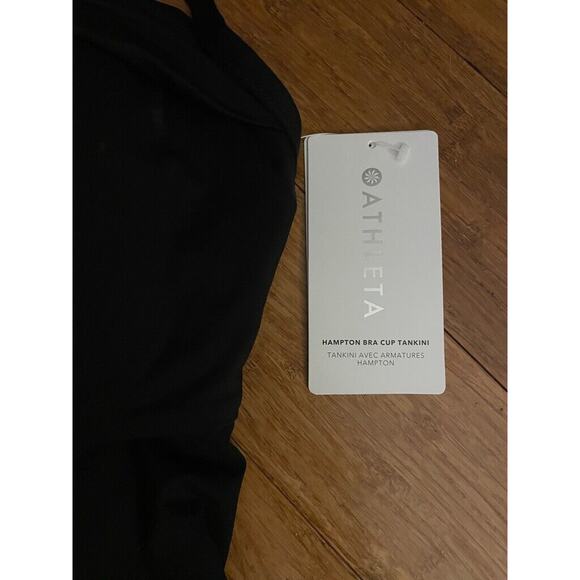 NWT Athleta Black Hampton Bra Cup Tankini Top Size 36 B/C Swim Beach Classic $89 - Picture 6 of 6